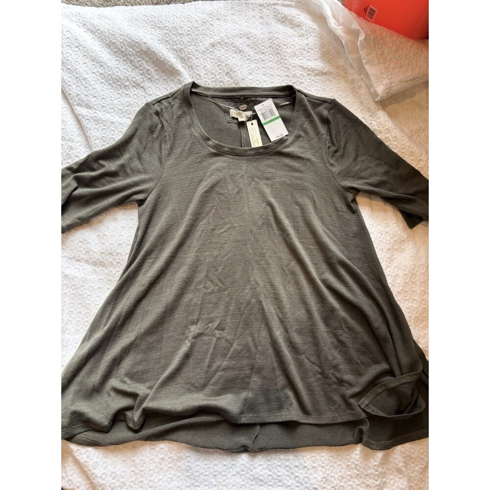 Cupio Women’s Large Green Half Length Sleeve NWT Top